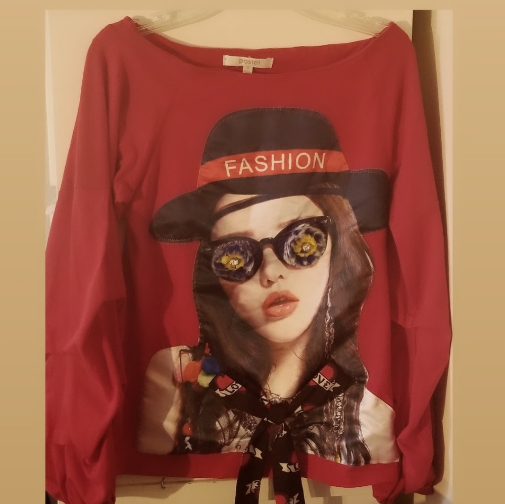 Red blouse